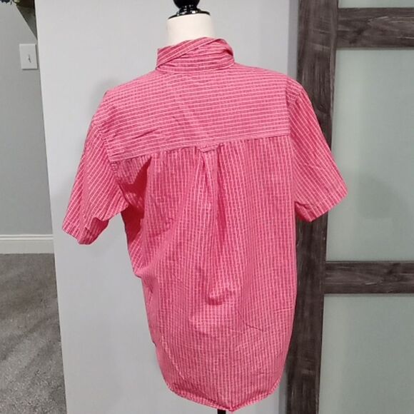 Chaps Easy Care short sleeved button up shirt. 60% cotton 40% poly . size Large - Picture 2 of 3